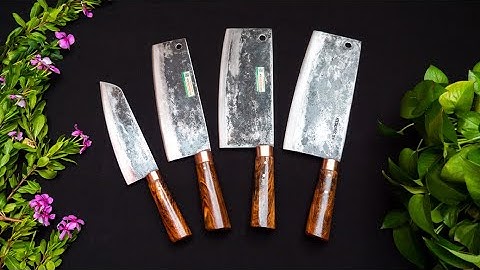 DAO PHÚC SEN, Bộ Dao RÈN THỦ CÔNG Cb12 - Hàng Chuẩn Của HTX Dao Phúc Sen