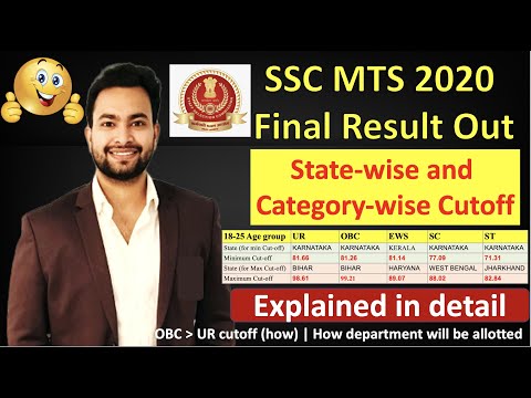 SSC MTS 2020 Final Result Out| Category-wise, age-wise & State-wise Cutoff Explained in Detail