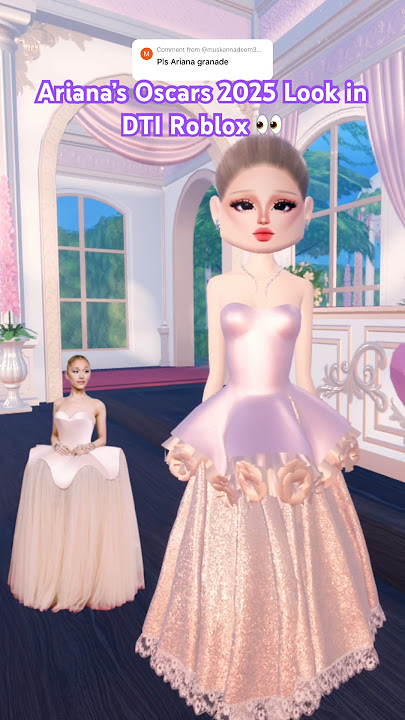I Recreated Ariana Grande’s Oscars 2025 Schiaparelli Gown in DTI!✨🎭 #dresstoimpress #dti #oscars