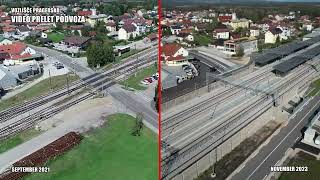 Timelapse nadgradnje železniškega vozlišča in železniške postaje Pragersko