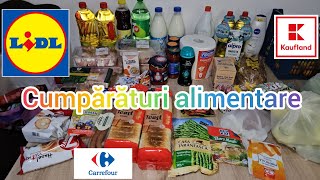 Mega Haul de cumpărături alimentare cu preturile afișate Lidl/Kaufland/Carrefour