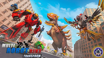Multi Robot Bike Transform: Dino Robot Car Game