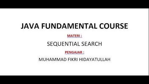 Sequential Search