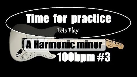 A Harmonic minor scale Guitar Backing Track 100bpm #3