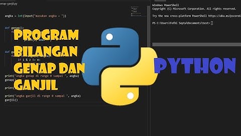Program Bilangan Ganjil & Genap Sederhana Dengan Python