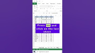 3D sum for multiple worksheet #shorts