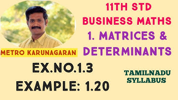 11th Std BM Example 1.20 Solve by matrix inversion Method 2x+5y=1; 3x+2y=7