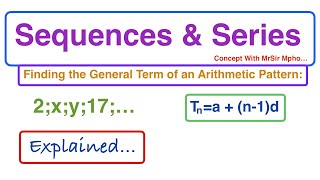 ARITHMETIC SEQUENCE (x and y) | ALGEBRA | Simultaneous Equations | Grades 10,11&12 | with MrSir Mpho