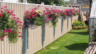 BEAUTIFUL! SIDE YARD GARDEN FENCING DESIGN IDEAS | BEST SIDE HOUSE FENCE GARDEN WITH VERTICAL GARDEN
