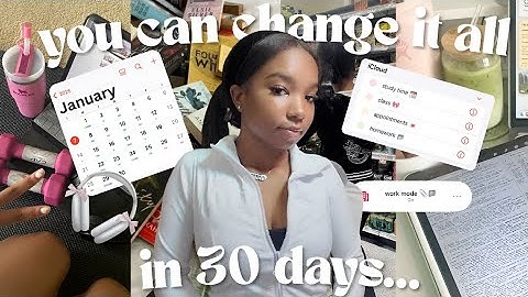 how to change your life in 30 days: your 2026 comeback
