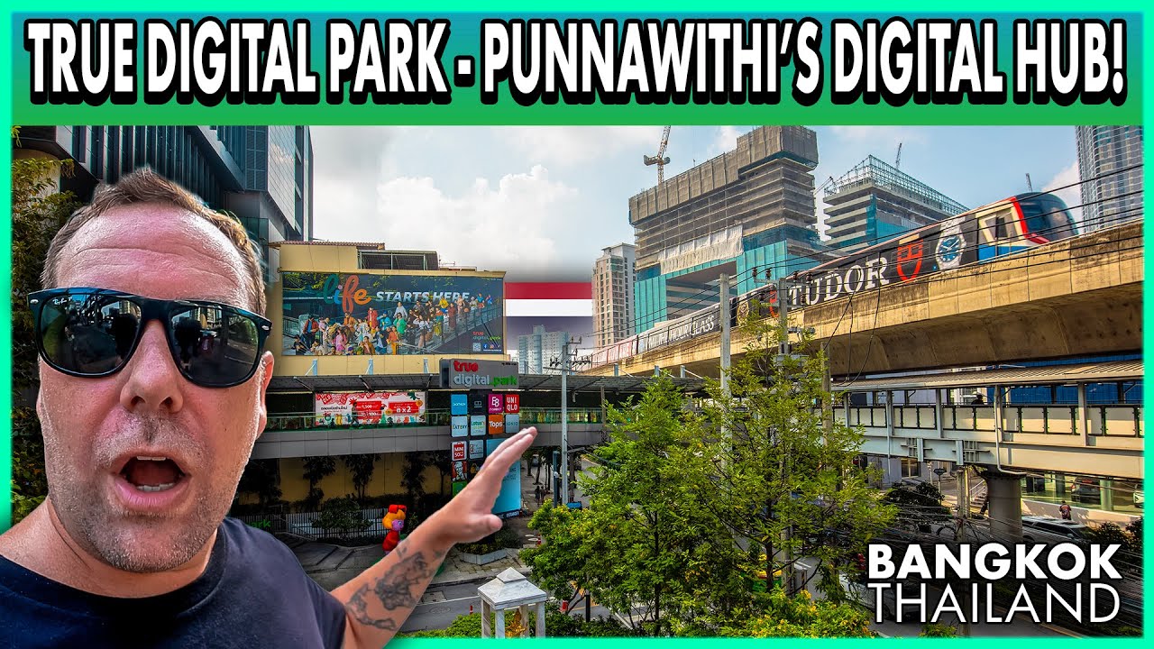 A Walk Through at Punnawithi BTS | True Digital Park & Hidden Bangkok Streets!