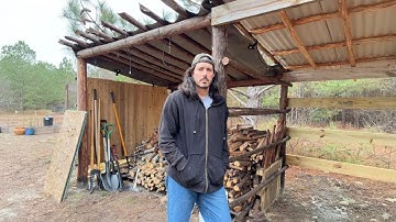 MY ALONE OFF GRID LIFE | What I Do at Night & Expanding My Woodshed (Ep 40)