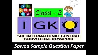 Sample Question Paper solution for Class 2 for SOF IGKO Olympiad