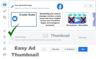 Facebook Creator Studio || without install app add Facebook video Thumbnail || page Thumbnail add