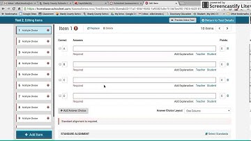 Creating a Custom Test in Schoolnet