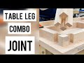 Table leg combo joint