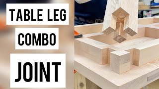 Table leg combo joint