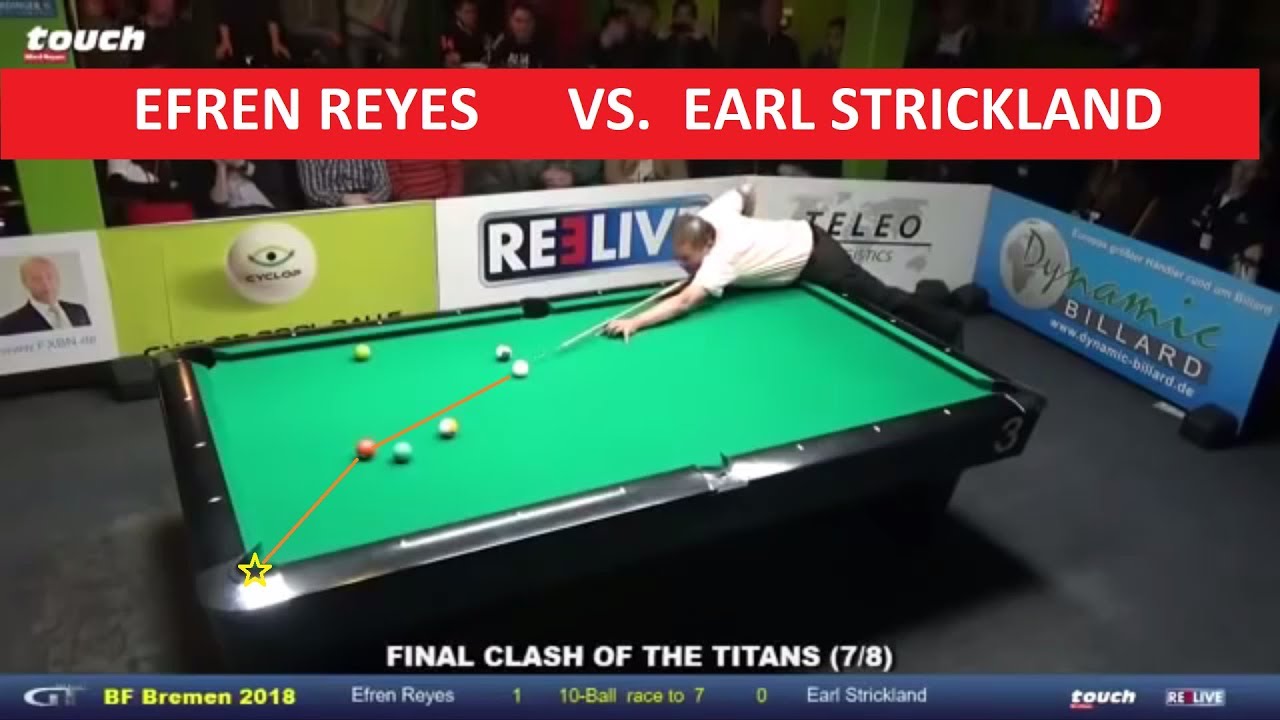Efren Reyes (Philips) VS Earl Strickland (US) 2018 World Pool Masters