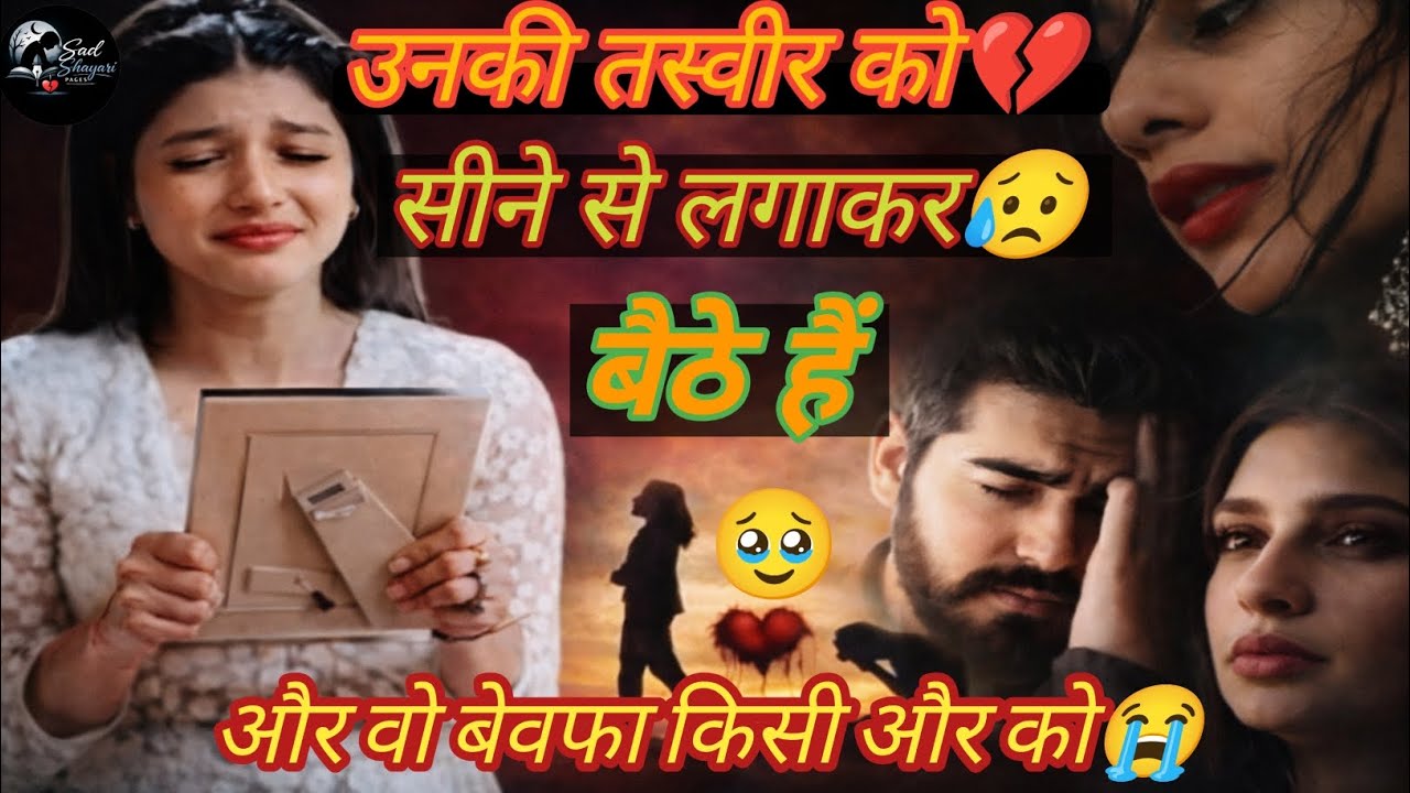 उनकी तस्वीर को सीने से लगा कर बैठे हैं और वो बेवफा||टॉप 10 बेवफा शायरी||Sad shayari #sad#shayari 