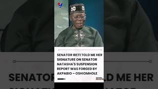 Senator Adams Oshiomole, Senator Ireti, Senator Natasha, and the Senate President