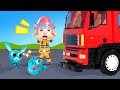 Fire Truck Stop in Time | Firefighter Helps &amp; Rescue Team | Animation for Children | Dolly &amp; Friends