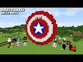 SURVIVAL CAPTAIN AMERICA SHIELD HOUSE WITH 100 NEXTBOTS in Minecraft - Gameplay - Coffin Meme