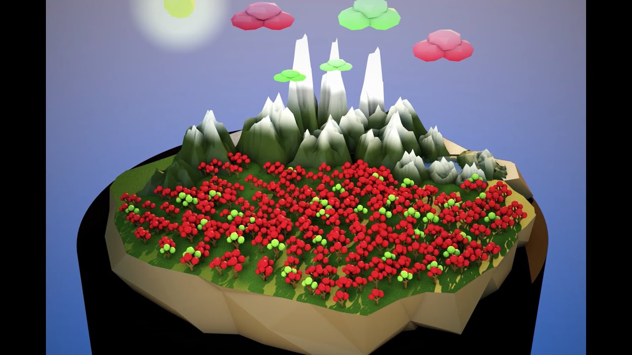 Cinema 4D - How To Low Poly Model Mountains part 2 - YouTube