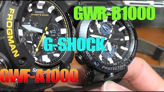 Casio G-SHOCK GWF-A1000 FROGMAN GWR-B1000 GRAVITYMASTER Comparison