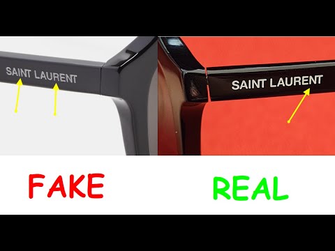 Saint sunglass real vs How spot fake Yves Saint Laurent - YouTube
