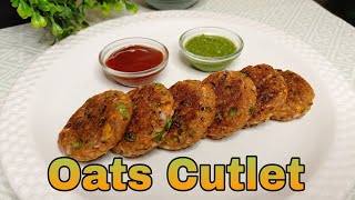 Oats Vegetables Cutlet Recipe  | Healthy Oats Recipe | ओट्स टिक्की | #cutlet #teatimesnacks #tikki