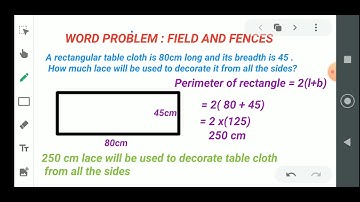 word problems , lesson- field and fences ,class 4_math