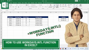 how to use workdays intl function in excel? #excel