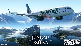 🛫Juneau ➜ Sitka LIVE | Frontier A321neo | Epic Alaska Wilderness Flight | MSFS 2020 ✈️🏔️ #fly #live