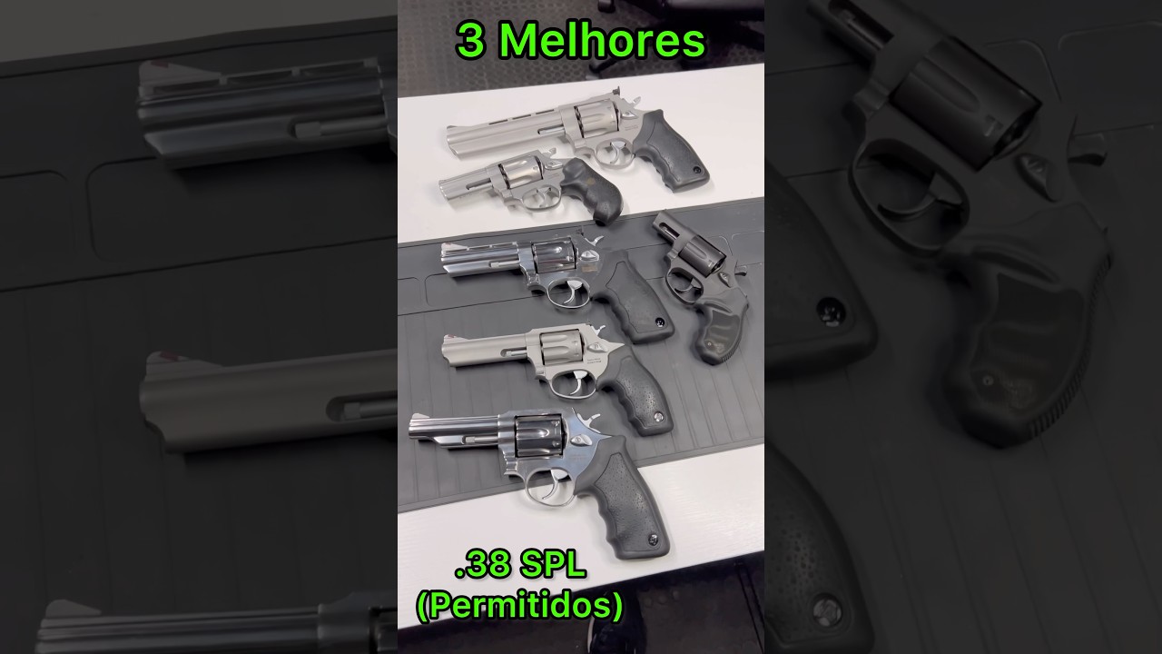 3 Melhores: Rev&oacute;lver TAURUS e ROSSI .38  Permitido #shorts