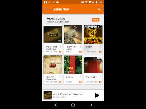Google Play Music app Toolbar's behaviour