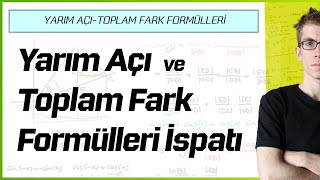 Toplam-Fark ve Yarım Açı Formüllerinin İspatı - Trigonometri