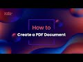 How to Create a PDF Document