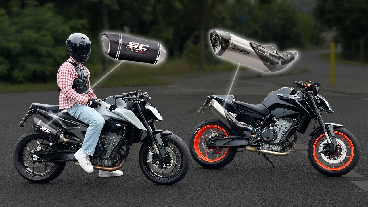 KTM Duke 790 SC-Project VS Akrapovic soundbattle