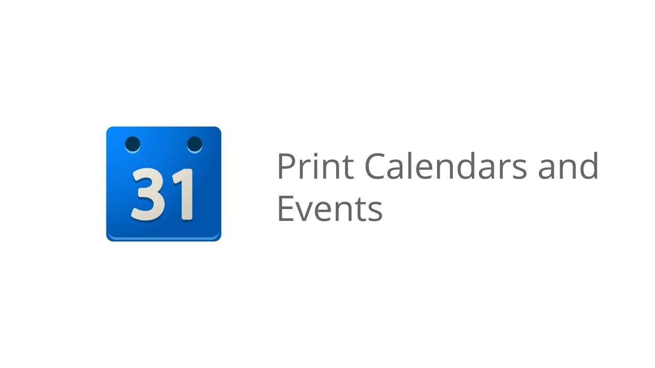 cloud platform competency Print Calendars and Events