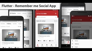 Flutter UI Challenge 004 : Remember me Social App