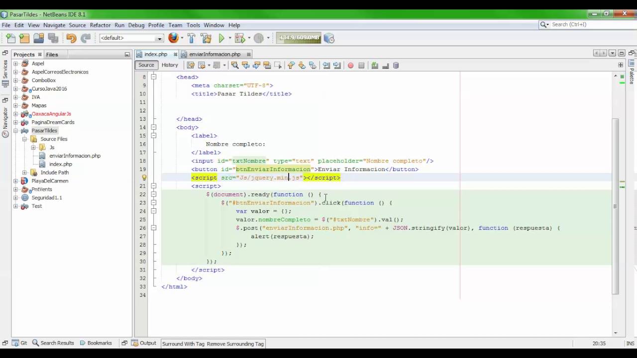 Obtener y enviar informacion con php - YouTube