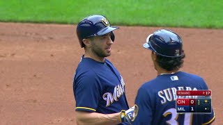 CIN@MIL: Braun opens the scoring and plates Villar