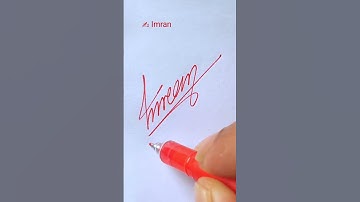 Imran name signature style