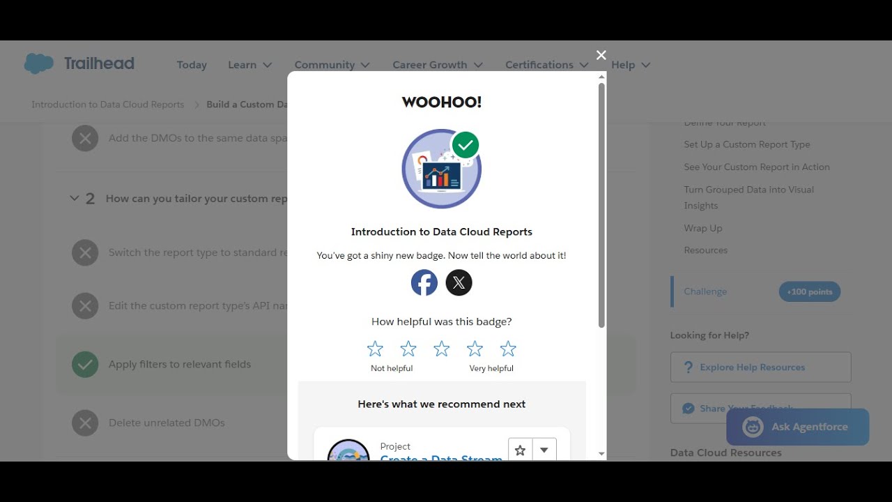 Introduction to Data Cloud Reports in Trailhead Salesforce 2025! - YouTube