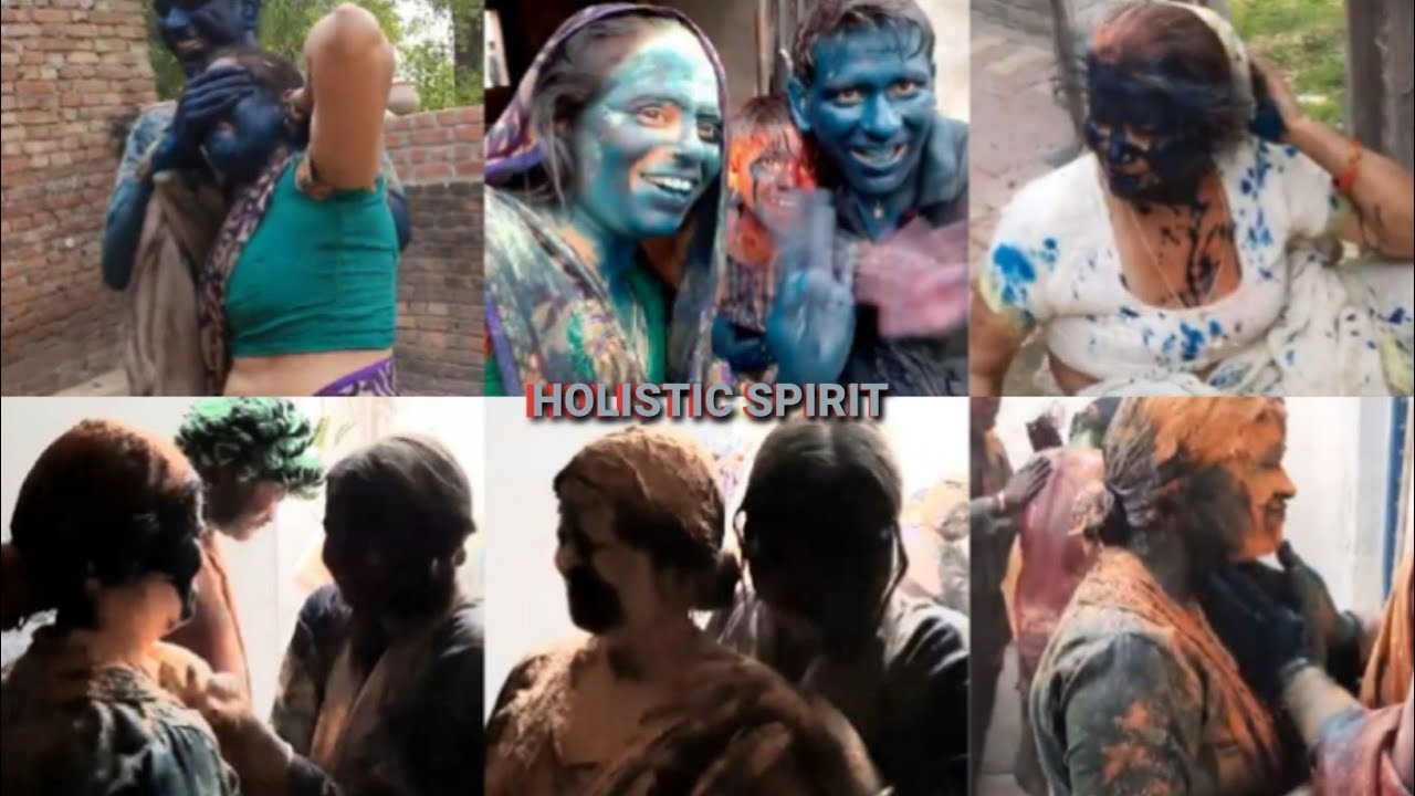Devar Bhabhi Holi Putai | Pakka Blue Rang Holi | Pakka Red Rang Holi| देवर भाभी पक्का रंग होली पुताई