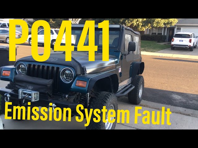 P0441 Fault Code 97-2003 JEEP Wrangler  Engine TJ XJ YJ Remove &  Replace Leaky Vapor Canister - YouTube