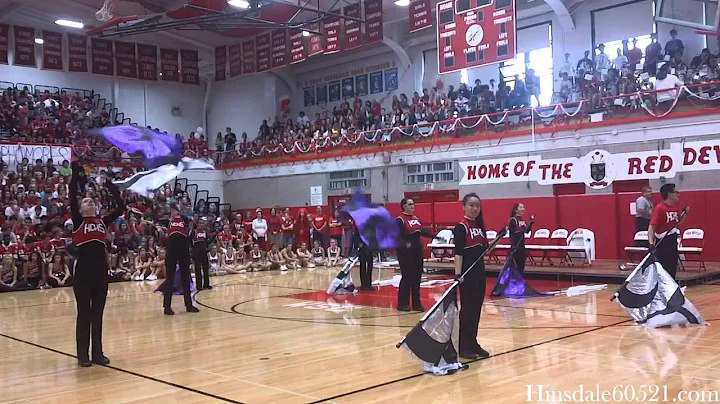 Hinsdale Central Homecoming Pep Rally 2013 - Color Guard