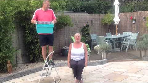 My mom doing the Ice Bucket challenge