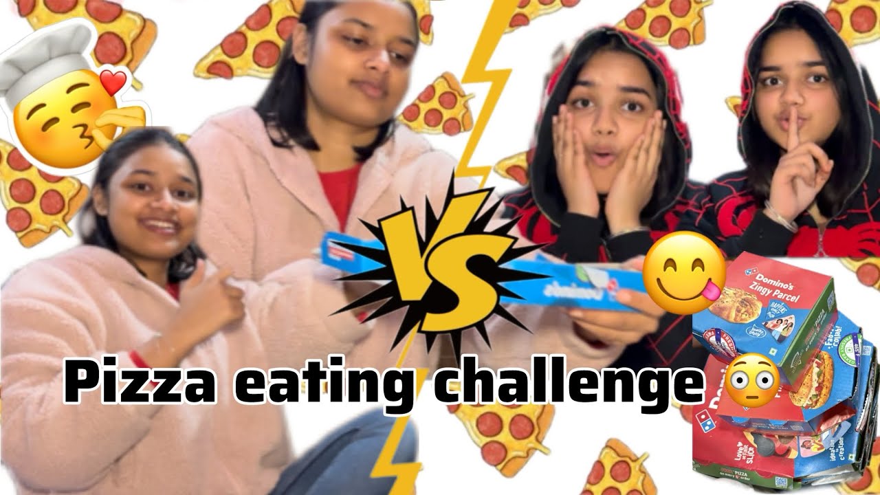 PIZZA EATING CHALLENGE 😳🍕*she CHEATED* 😼