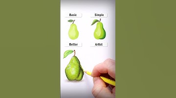 Draw Pears! #art #drawing #shorts #pear #illusion #howtodraw #easydraw